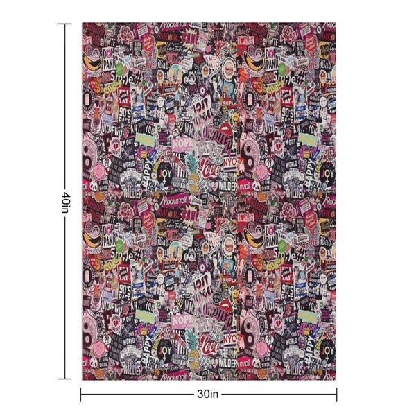 R PLACE MODIFIED 90S Travel-friendly Throw Blanket