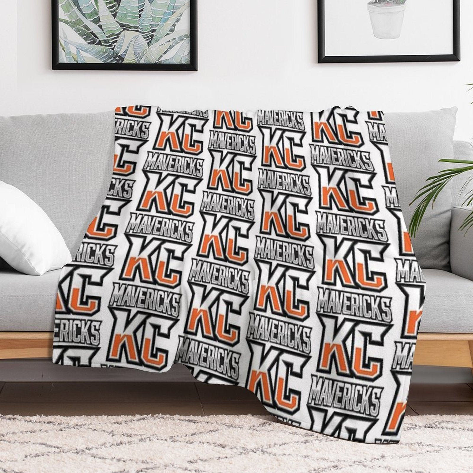 Kansas City Mavericks Plush Throw Blanket