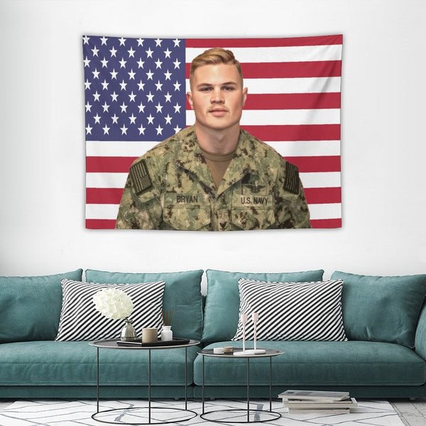 Zach Singer Bryan American Flag Tapestry BionZax