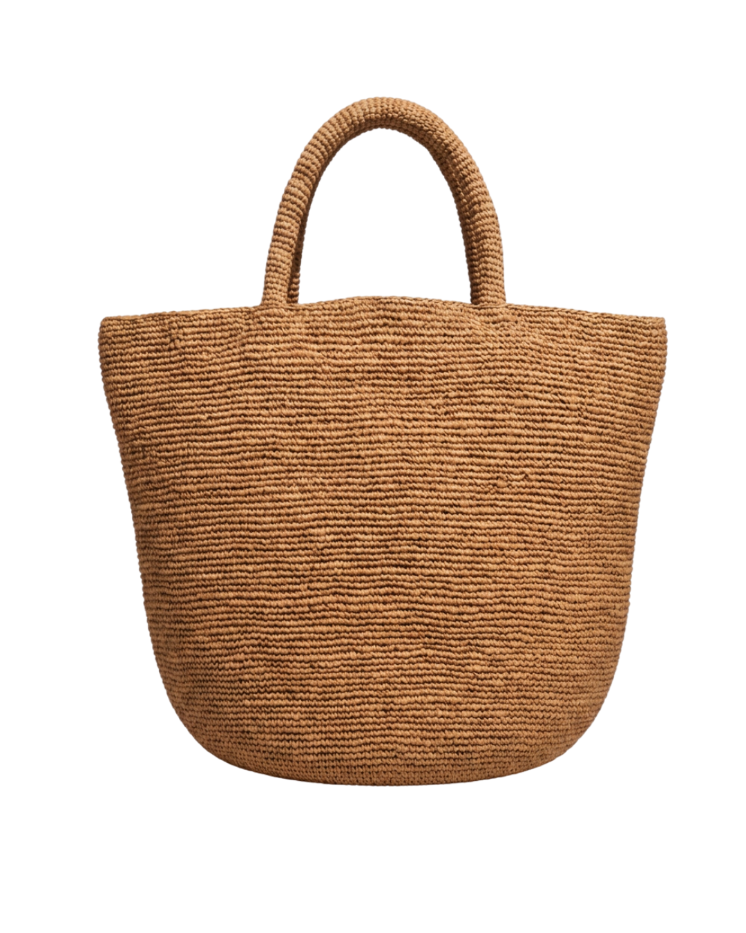 Caramel Raffia Beach Tote Bag