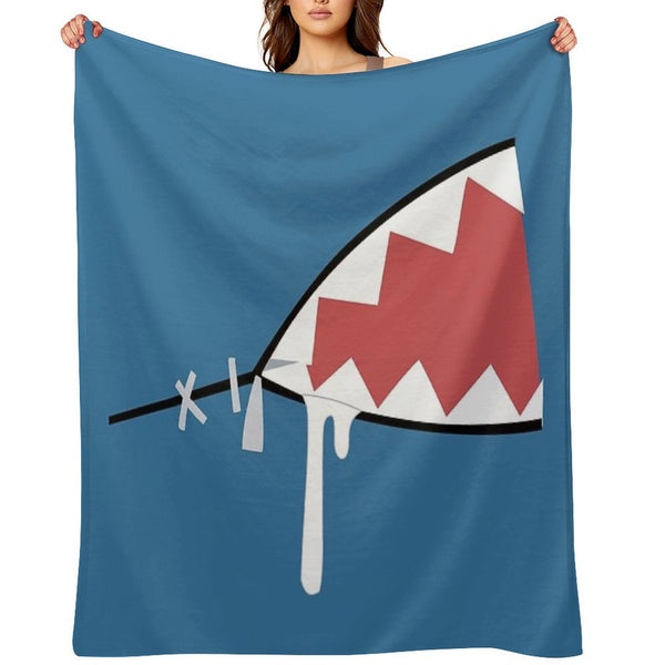 Gawr Gura Shark Mouth Lightweight Throw Blanket