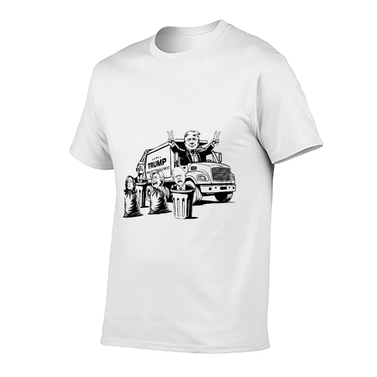 Trump Garbage Truck Kamala Biden Clinton Obama  Easy-care T-Shirt