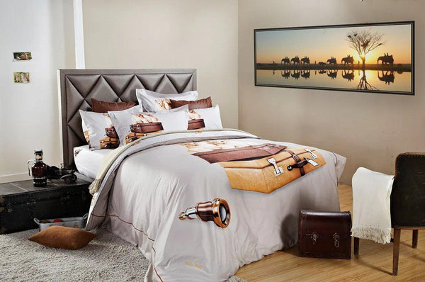 Dolce Mela 100% Cotton 6 Piece Animal Print Bedding Duvet Cover Sheet Set - Baby Leopards Print - Gifts for You 'n Me