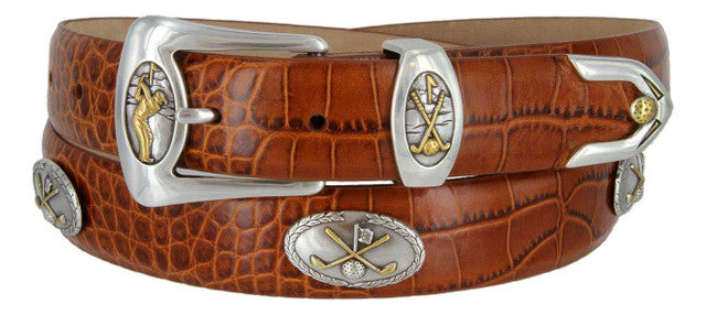 Bayside Genuine Full-Grain Cowhide Leather Designer Dress Golf Belt 1-1/8