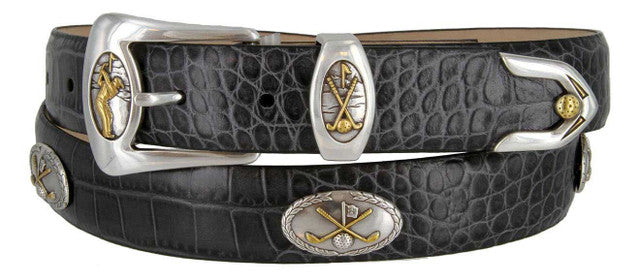 Bayside Genuine Full-Grain Cowhide Leather Designer Dress Golf Belt 1-1/8
