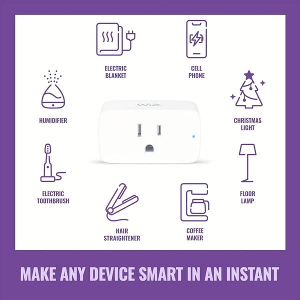 2-Pack: WiFi Smart Plug – 15A, Timer & App Control, Works with Alexa & Google Home