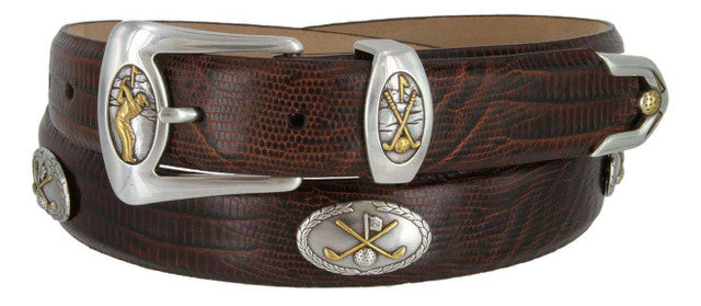 Bayside Genuine Full-Grain Cowhide Leather Designer Dress Golf Belt 1-1/8