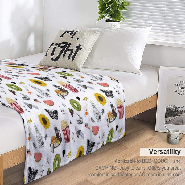 Harry Styles Song Illustration Collage Compact Throw Blanket