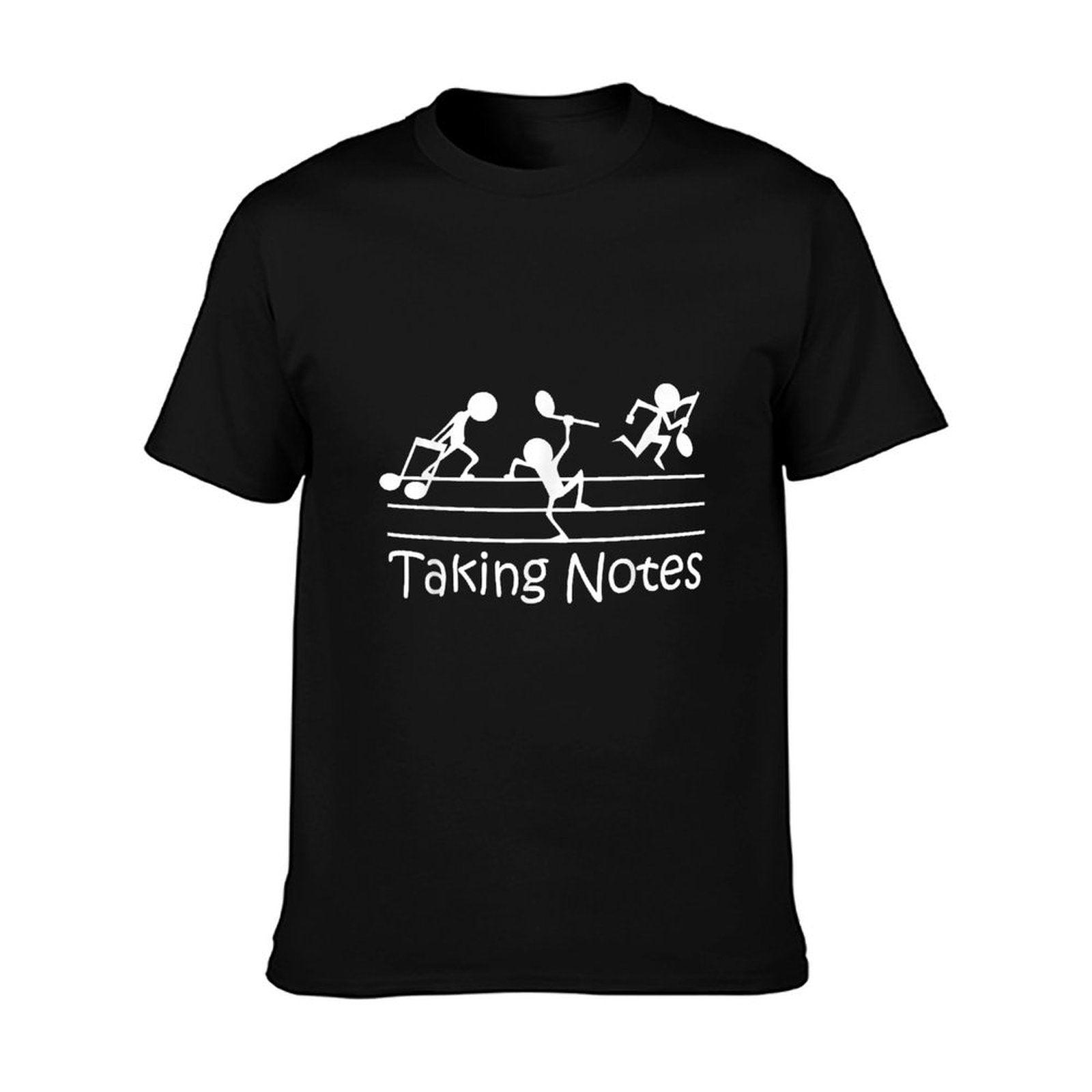 Melodic Humor Musician’s Playful Collection Musical Taking Notes Music Lovers Vintage Teachers Funny T-Shirt