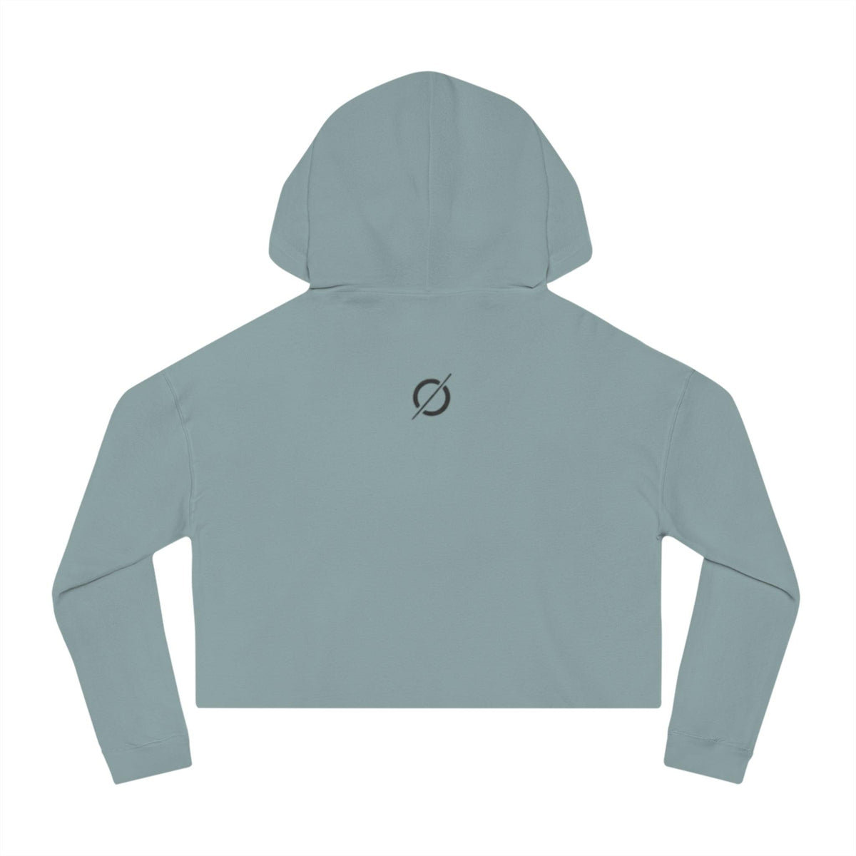 Cropped Hoodie Sweatshirt for Women with Cropped Design and Ribbed Cuffs