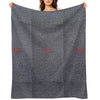 Warning  Hot Man Sustainable Throw Blanket