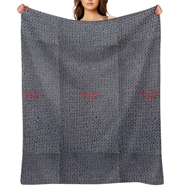 Warning  Hot Man Sustainable Throw Blanket