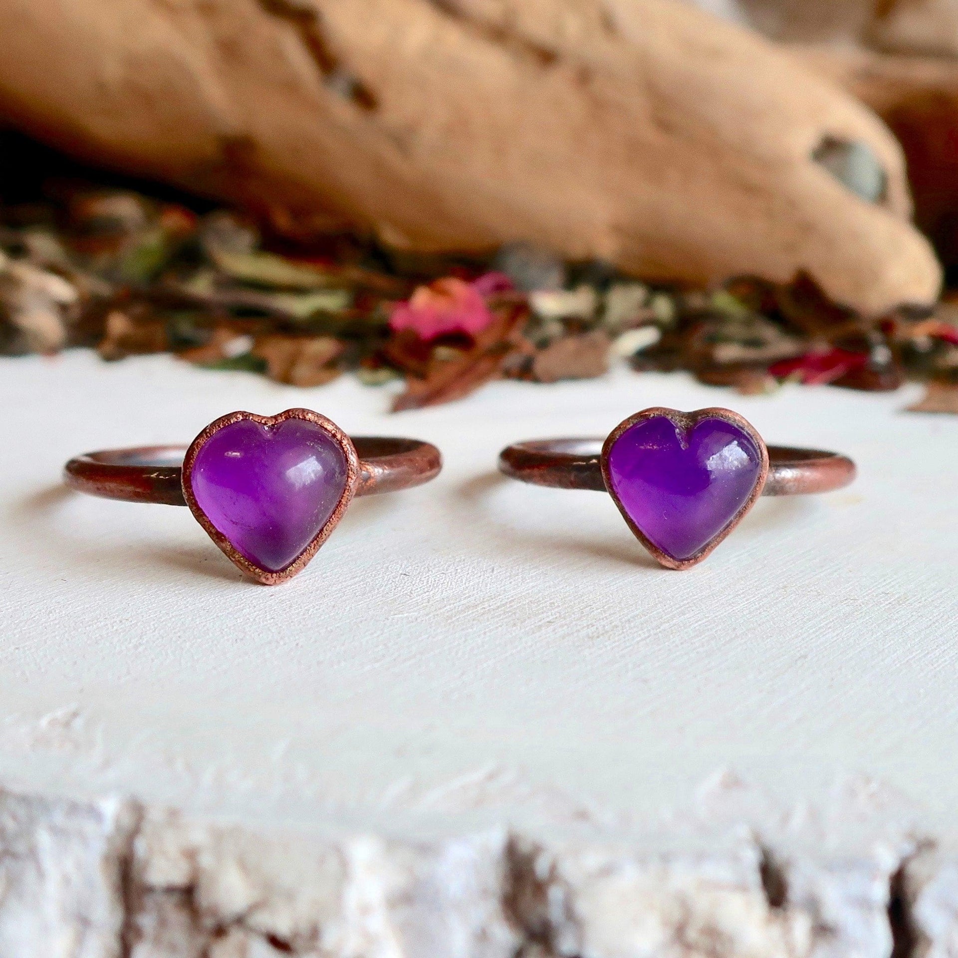 Copper Amethyst Ring For Calm Clarity And Confidence | By Blackbird & Sage