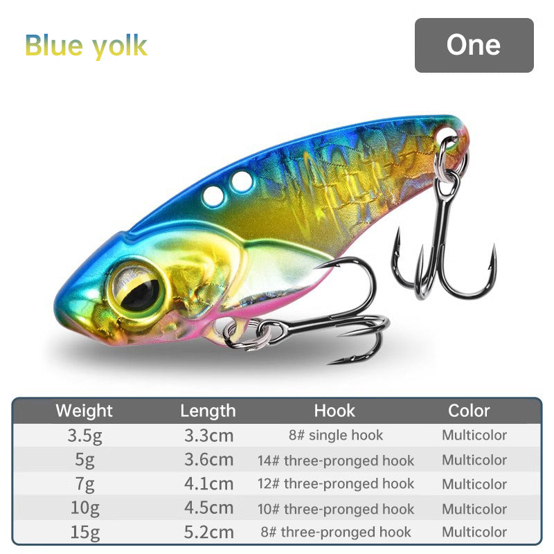 1PCS 3.5g/5g/7g/10g/15g VIB Fishing Lure – Rattlesnake Iron Jig, long-cast hard lure for predatory fish.