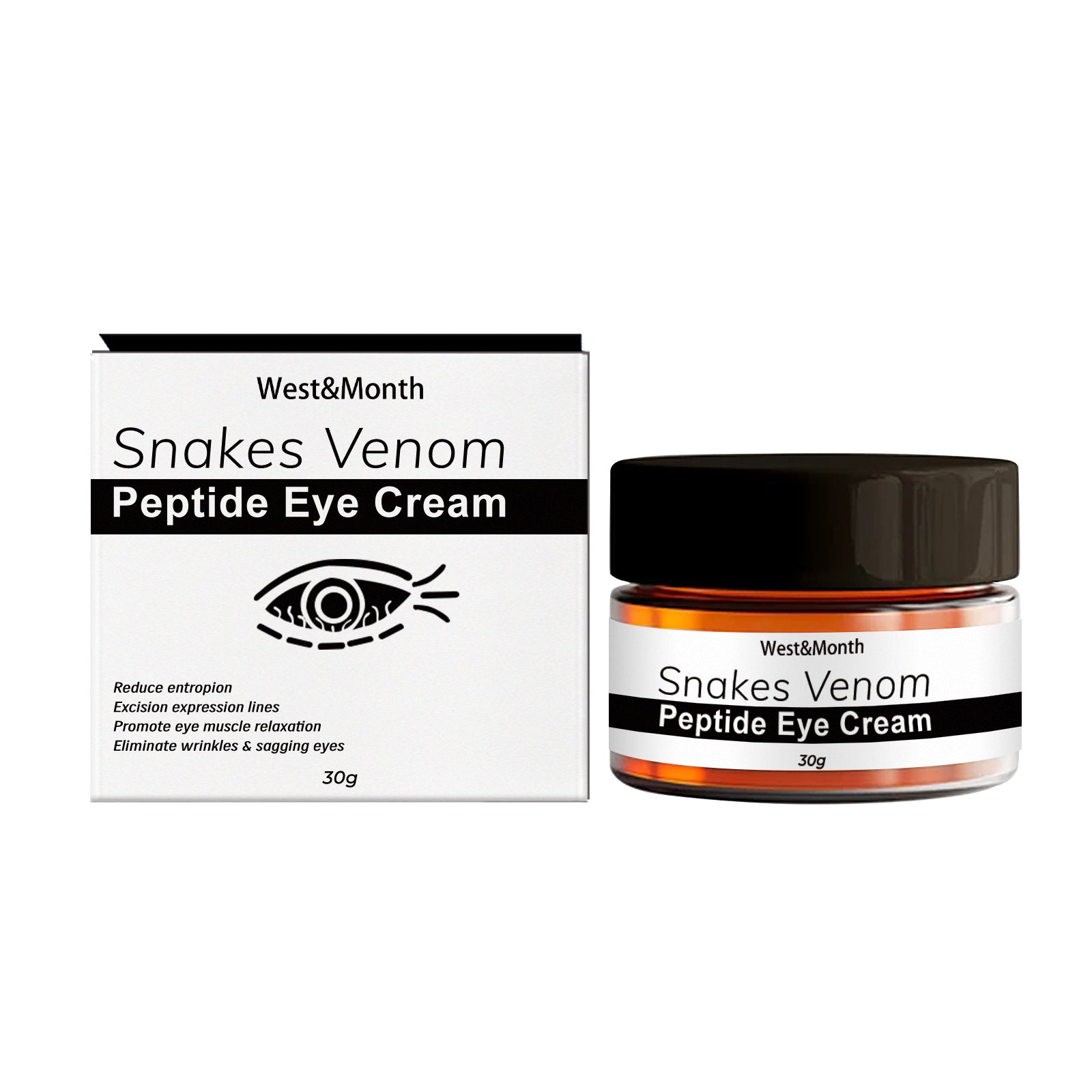 Snake Venom Peptide Eye Cream Gently Nourishes Skin, Reduces Fine Lines, Hydrates And Moisturizes Eye Cream