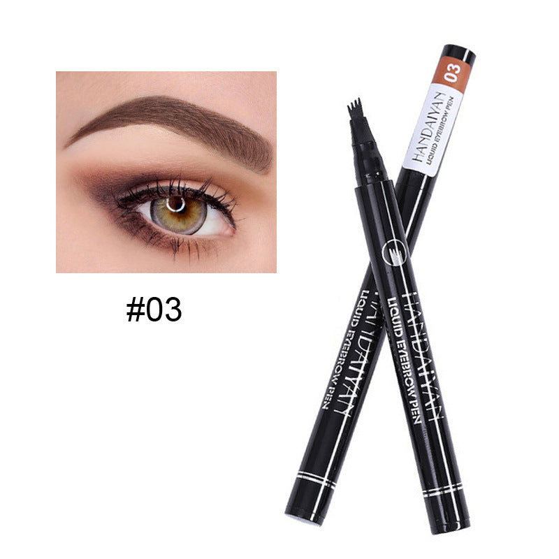 Four Head Eyebrow Pencil Liquid Eyebrow Pencil Very Fine Micro Carving Eyebrow Pencil Waterproof And Durable
