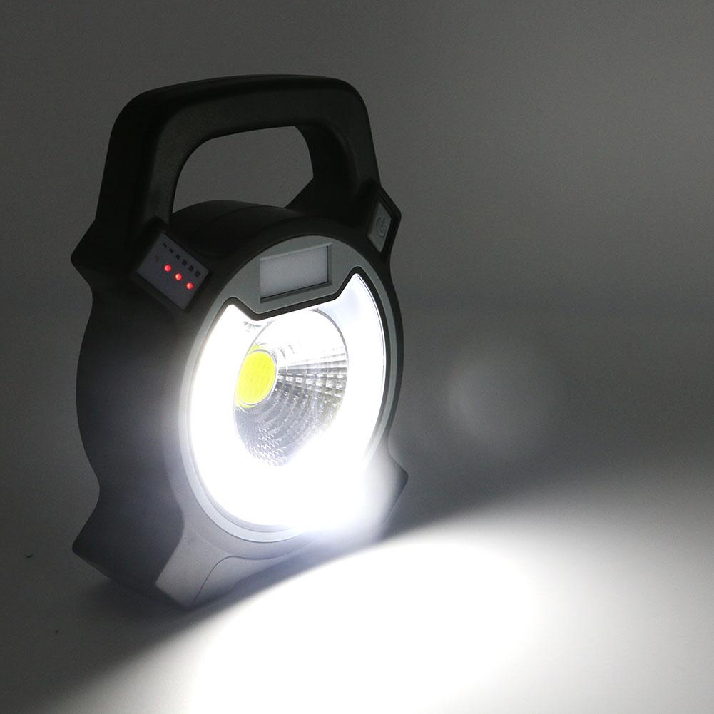 30W COB LED Portable Spotlight Searchlight USB Rechargeable Handheld Work By 18650 Portable Lantern