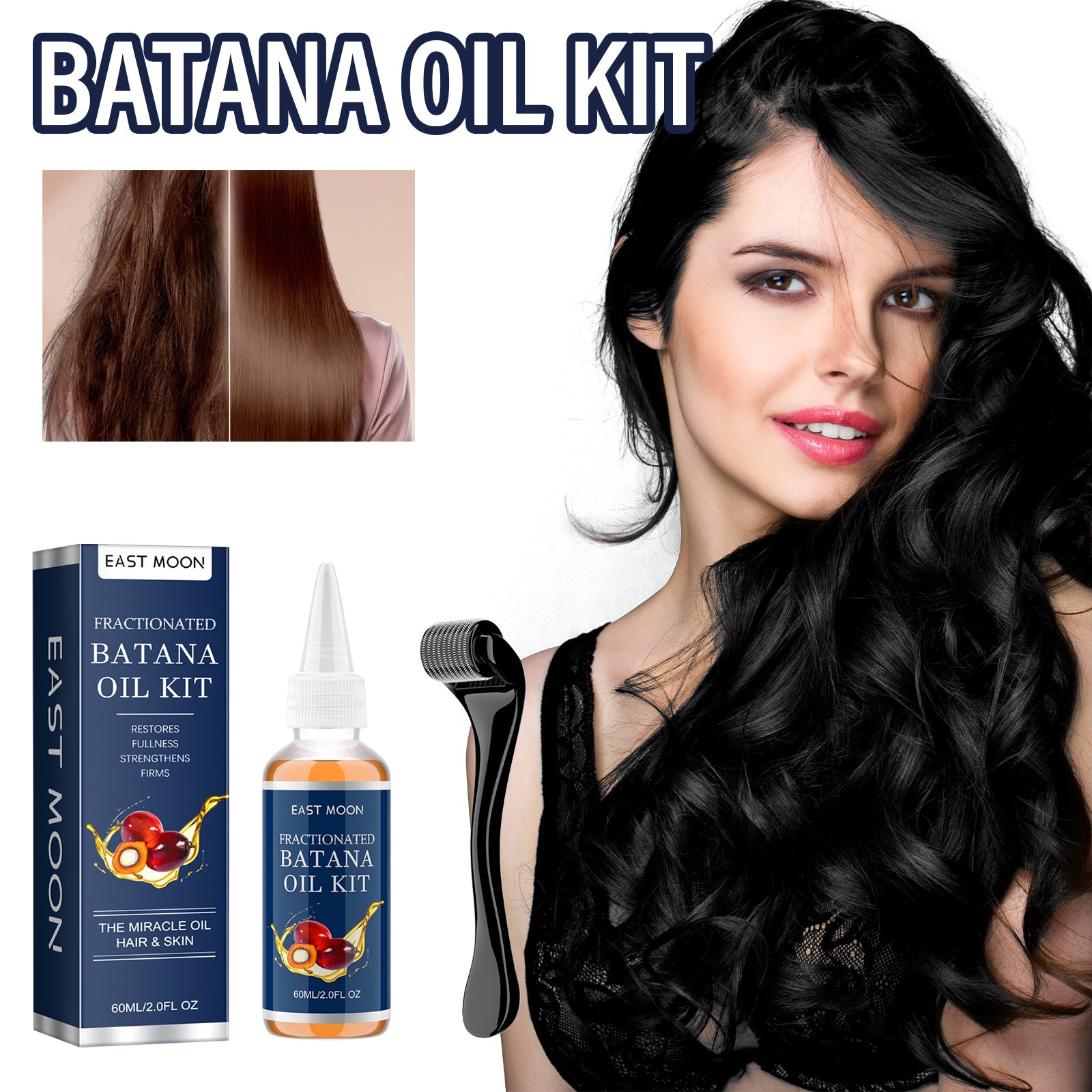 Batana Oil Kit, Hair Moisturizing Repair Strong And Firm Hair Soft Massage Hair Care Essential Oil