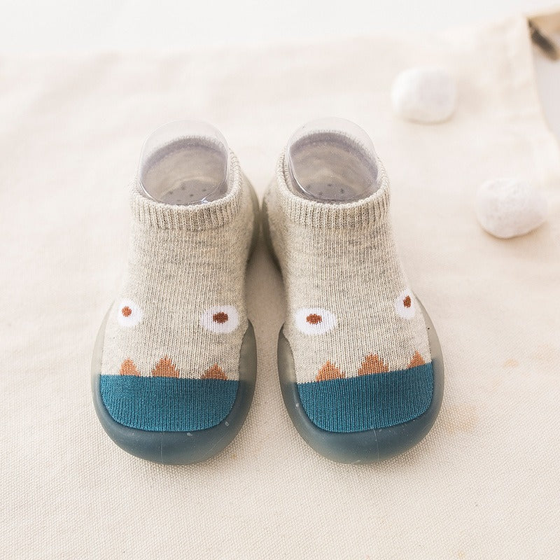 Spring and Autumn Children's Indoor and Outdoor Socks Shoes Baby Step Shoes Boys and Girls Summer Breathable Little Monster Wear resistant Board Shoes