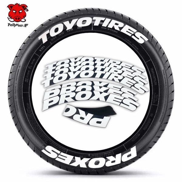 [One-piece set] Tire letter sticker one-piece set One-piece set Suitable for 4 tires No accessories included