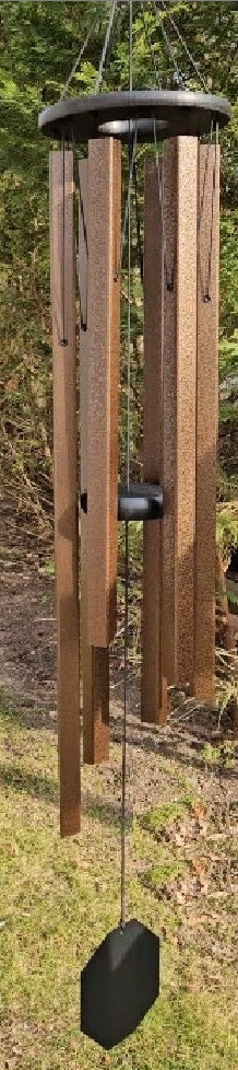 Amish handmade Wind Chimes 48”–80” – Square Aluminum Deep Tone Outdoor Chimes for Meditation & Garden Ambience