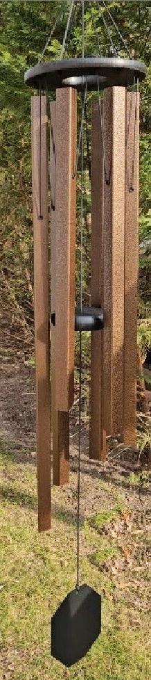 Amish handmade Wind Chimes 48”–80” – Square Aluminum Deep Tone Outdoor Chimes for Meditation & Garden Ambience