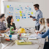 48 x 36 Inches Rolling Double-Sided Whiteboard with Magnetic Surface-White