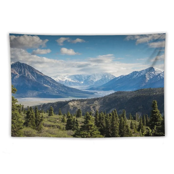 Forest Mountains River National Park Nature Photography Wall Art Tapestry