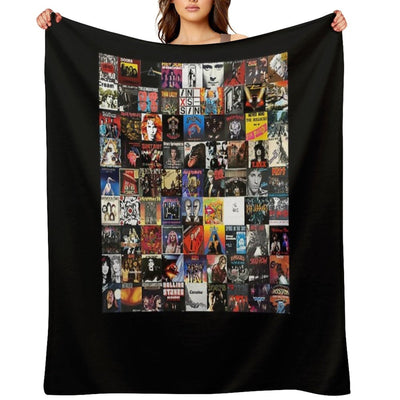 Rock Vinyl Collage Classic Wrinkle-free Throw Blanket