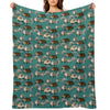 American Badger Running Travel-friendly Throw Blanket