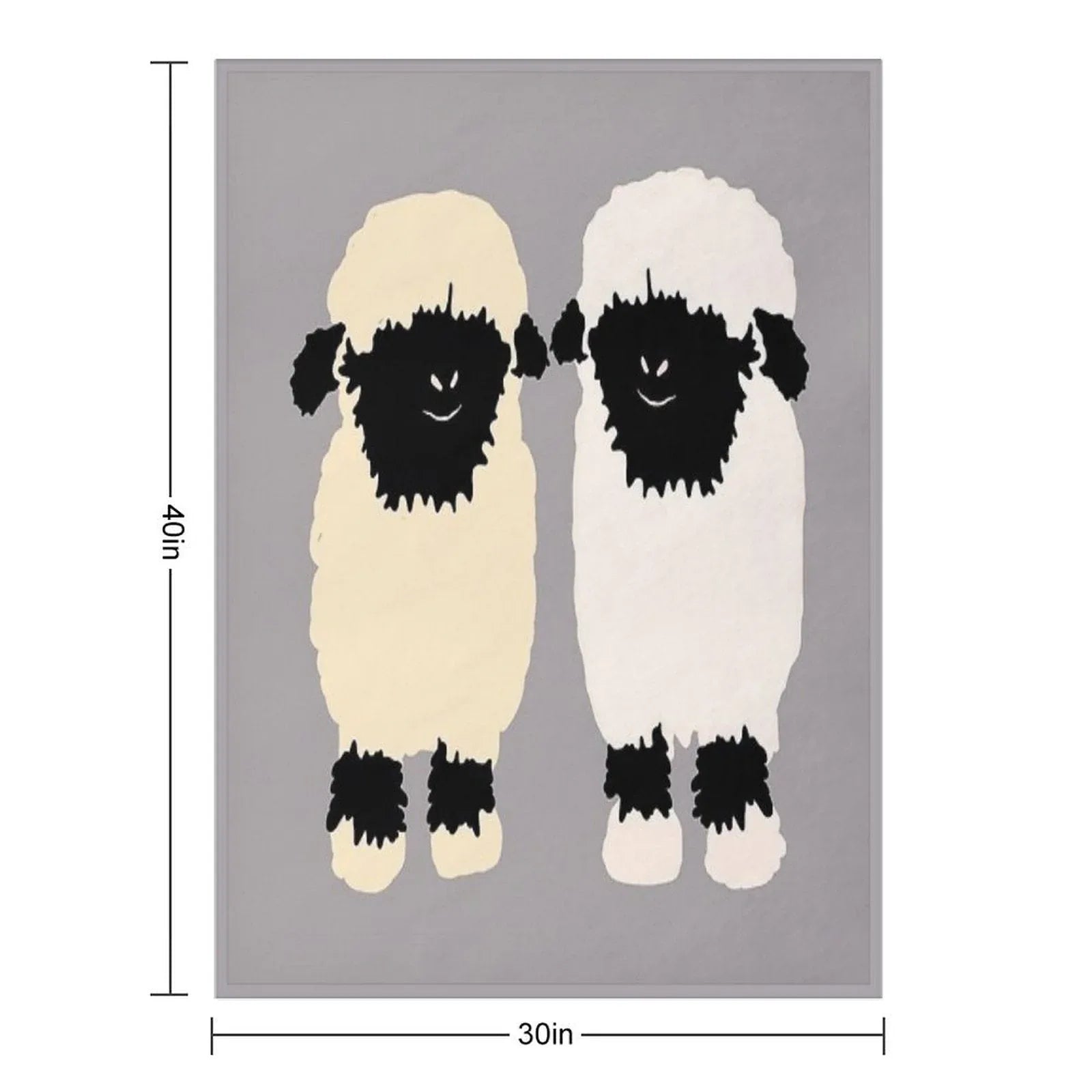 Valais Black Nose Sheep Friends Throw Blanket