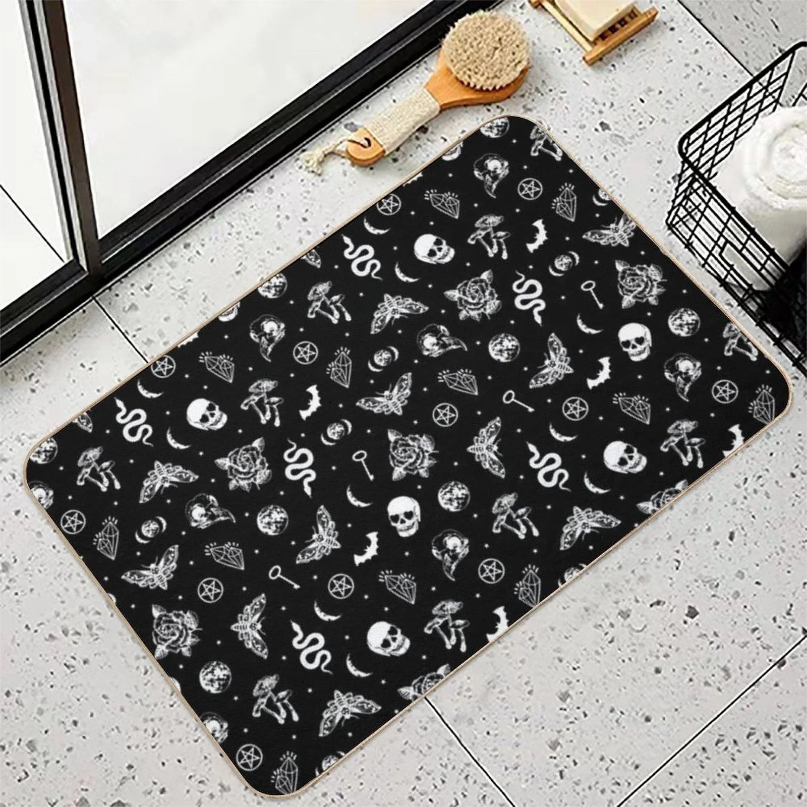 Witchcraft B&W  Repositionable Bath Mat