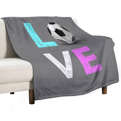 Cutest Girls LOVE SOccer Gift Design   We Love Soccer Throw Blanket