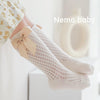 Children's Socks Combed Cotton Girl Baby Bow Princess Socks Hollow Mesh Dance Socks