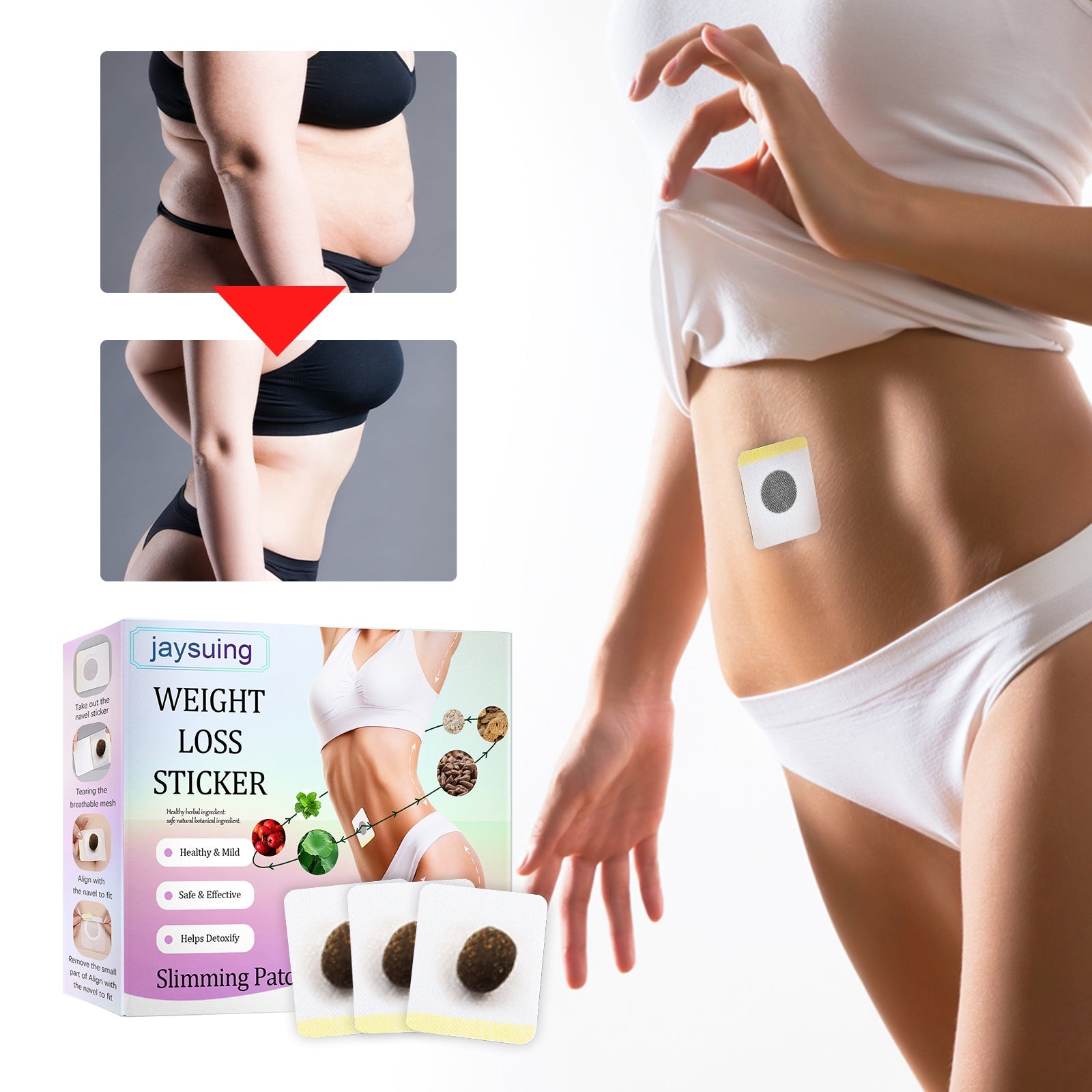 Belly Button Patch, Slimming Body Thighs Slimming Belly Button Patch