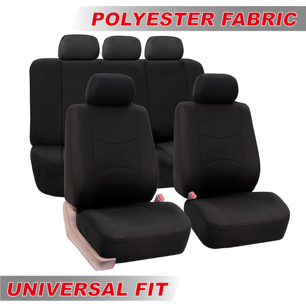 Polyester Universal Fit Car Seat Cover Full Set for 5 Seats Cars DSers Fulfillment