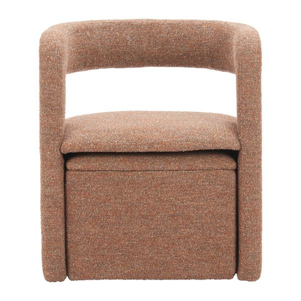 Atria Accent Chair & Ottoman Tawny Brown