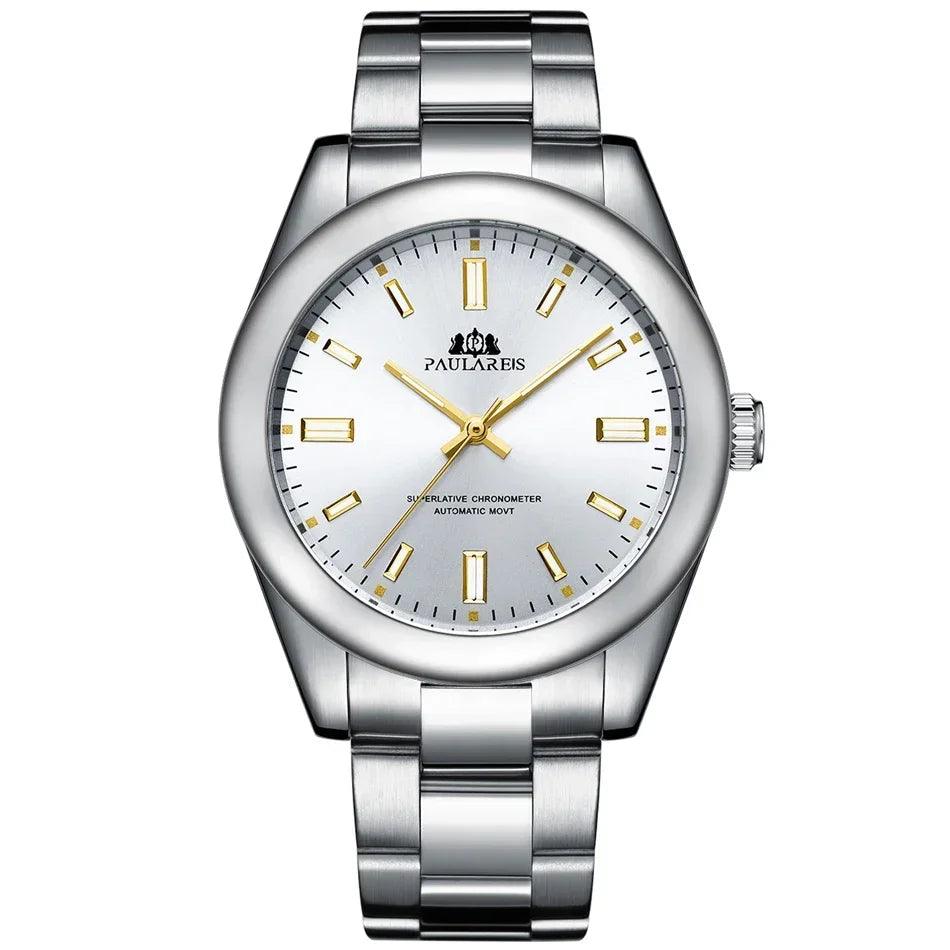Automatic Watch for Men Mechanical Stainless Steel Luxury Red Yellow Sky Blue Green Colorful Rainbow 41mm Reloj Hombre Baratos