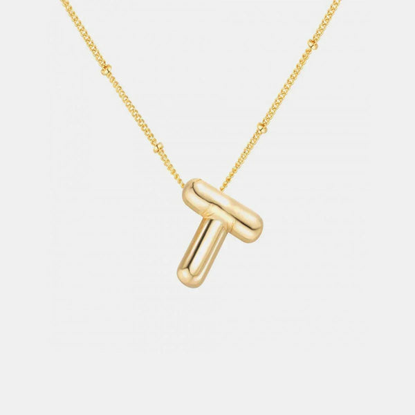 Gold Initial Letter Pendant Necklace - Gifts for You 'n Me