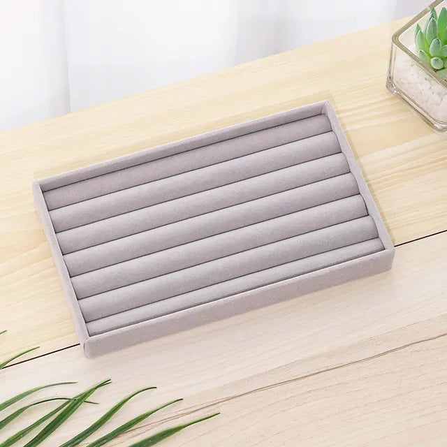 Plush jewelry storage box jewelry box rings earrings bracelets necklaces storage display shelf