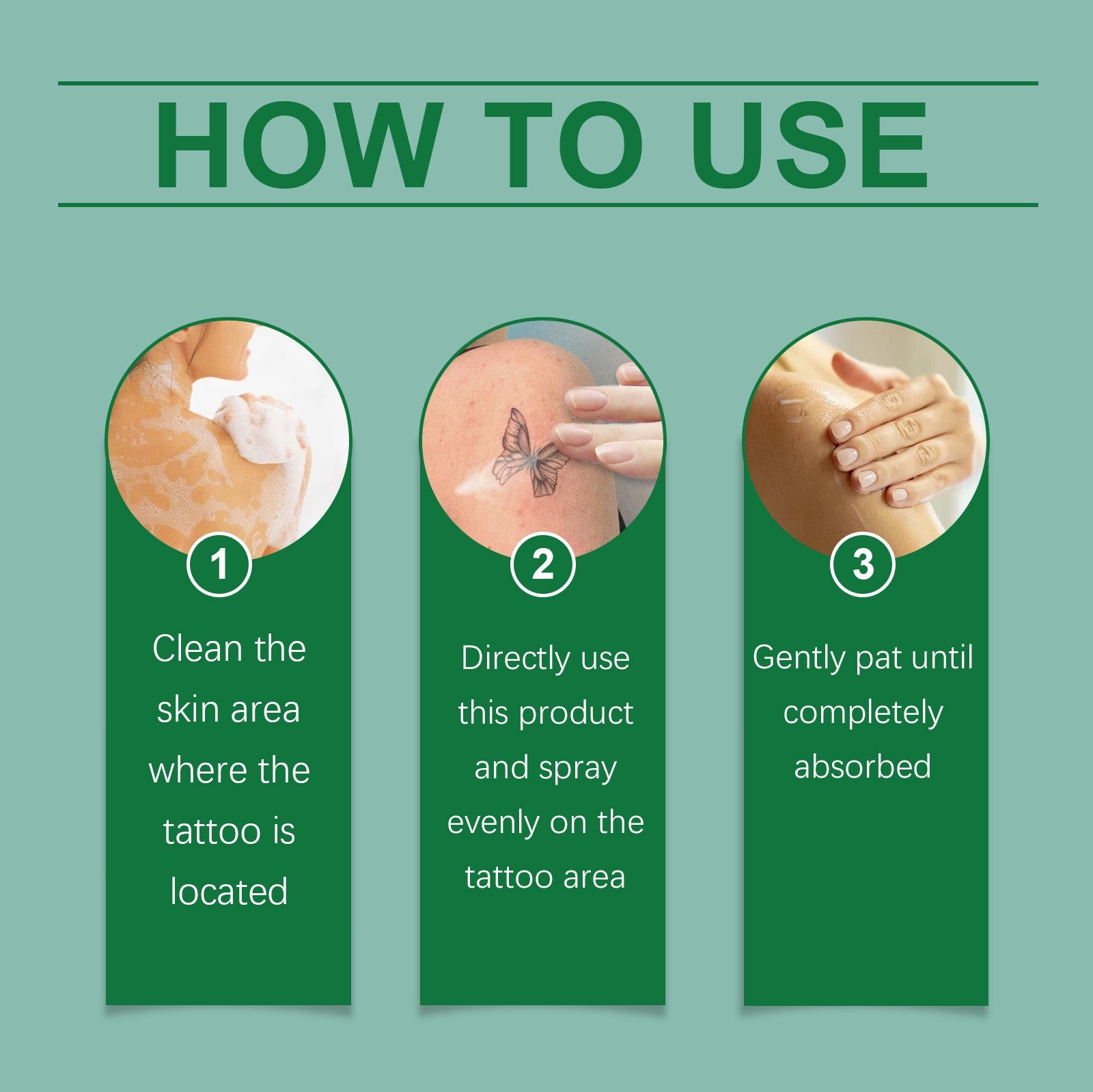 Tattoo Cleaning Spray Gently Cleans And Moisturizes Skin And Lightens Skin Tattoo Marks