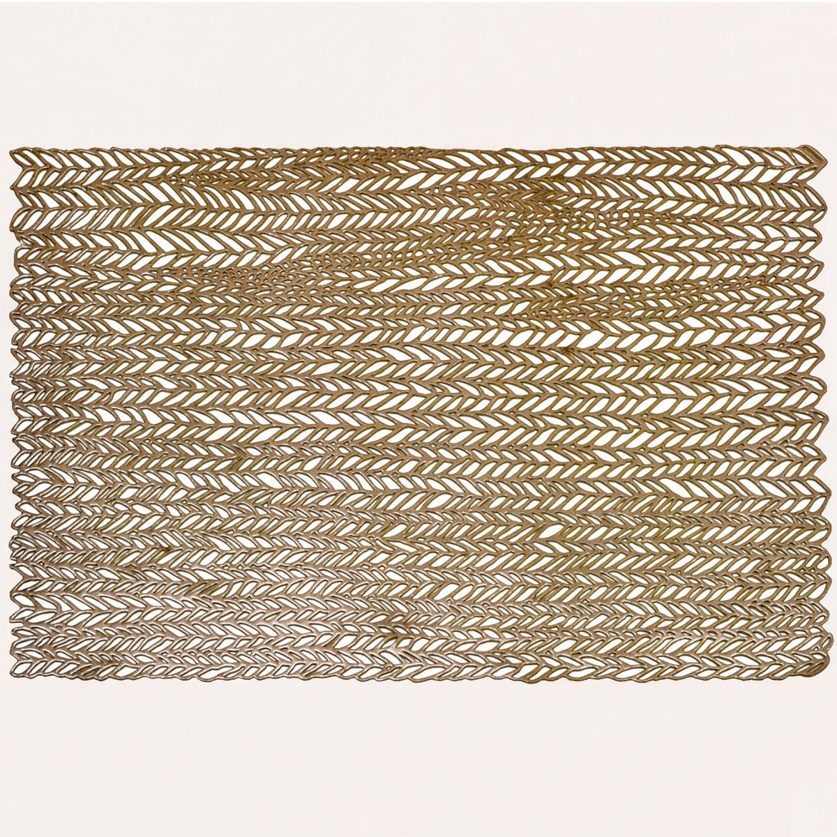 PVC Placemats - Gold Non Slip Table Mats | Heat Resistant Indoor Outdoor Set