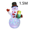 Christmas LED Lights Glowing Santa Tree Snowman Inflatable Doll Outdoor Yard Garden Decor - Gift pack snowman / US