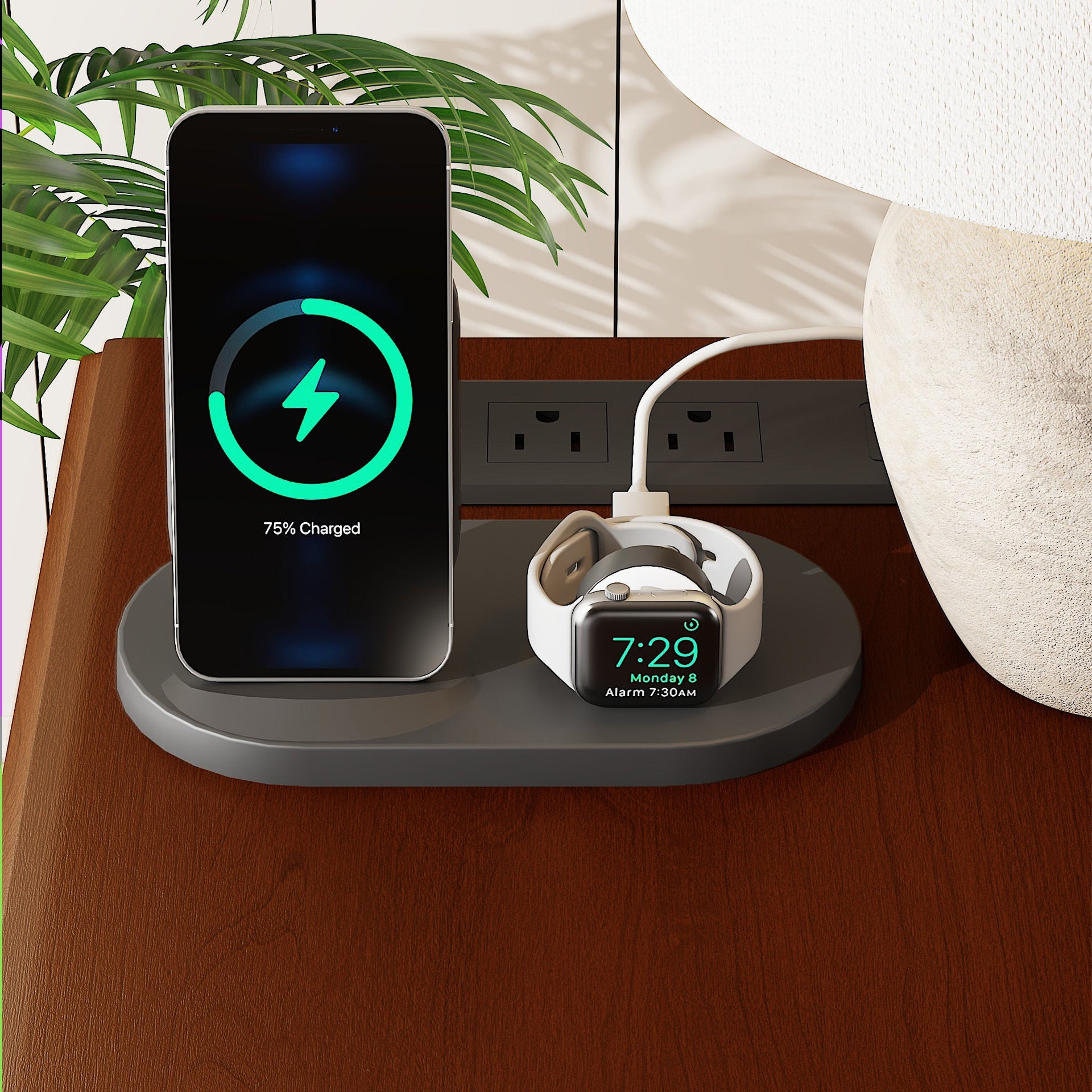 2 Drawer Modern Sofa Side Table, Narrow Side Table, Slim Nightstand for Living Room, Bedroom(Expect Arrival Date 2025/4/16)