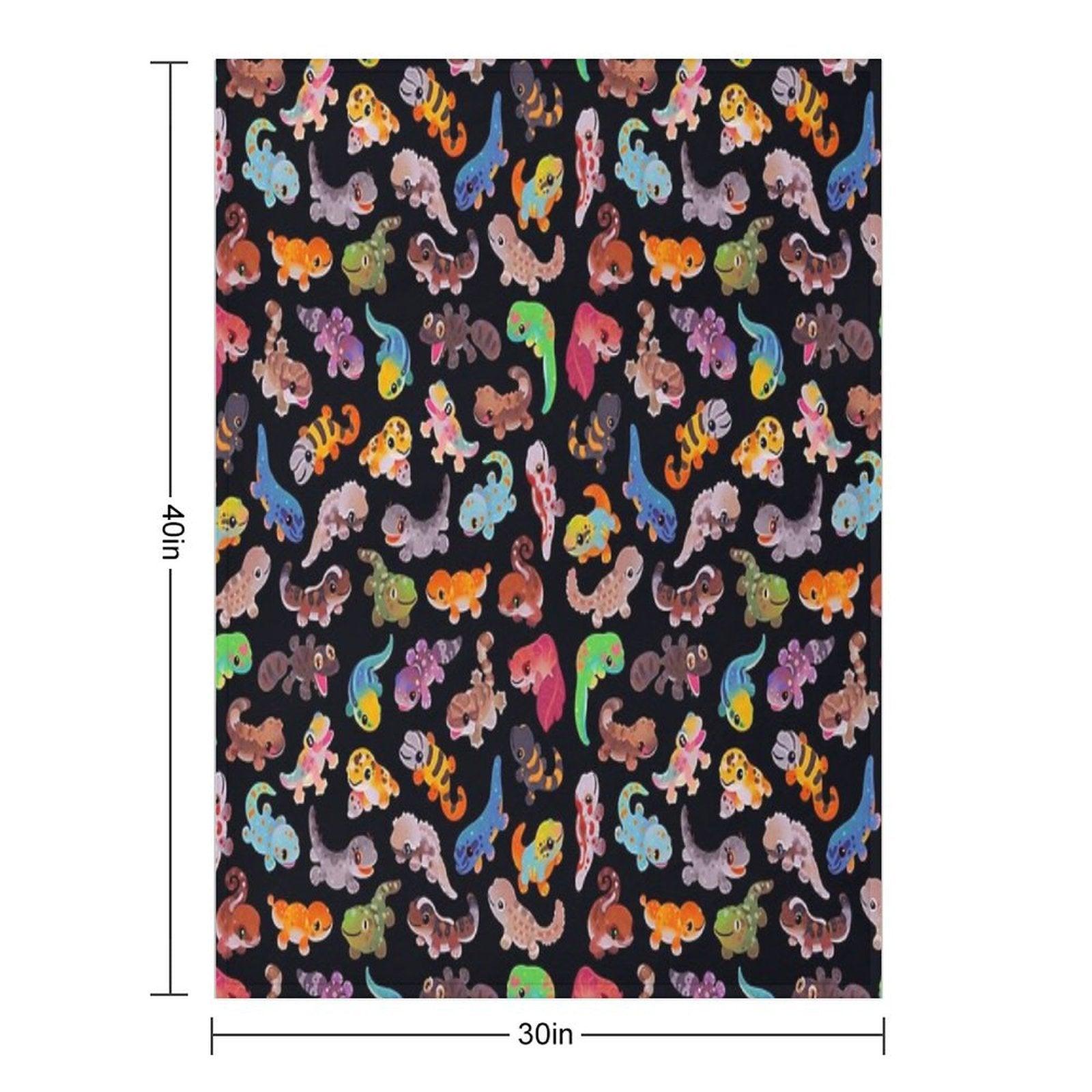 Gecko - Dark Throw Blanket