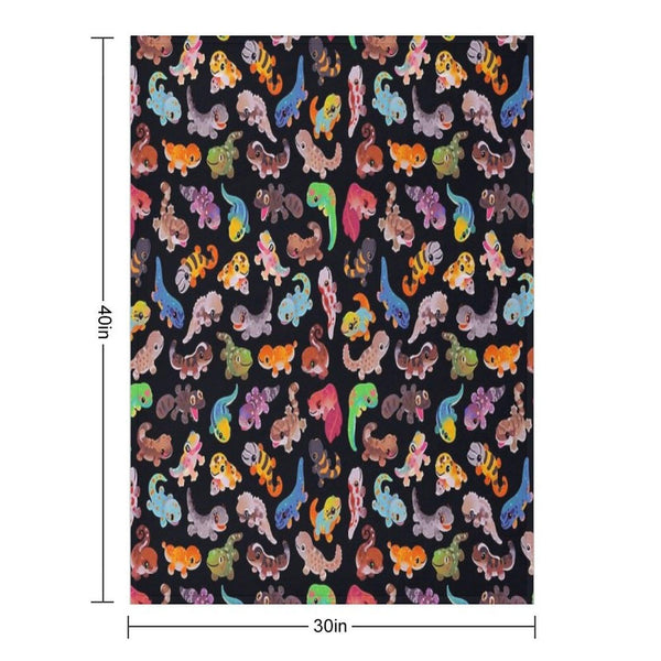 Gecko - Dark Throw Blanket