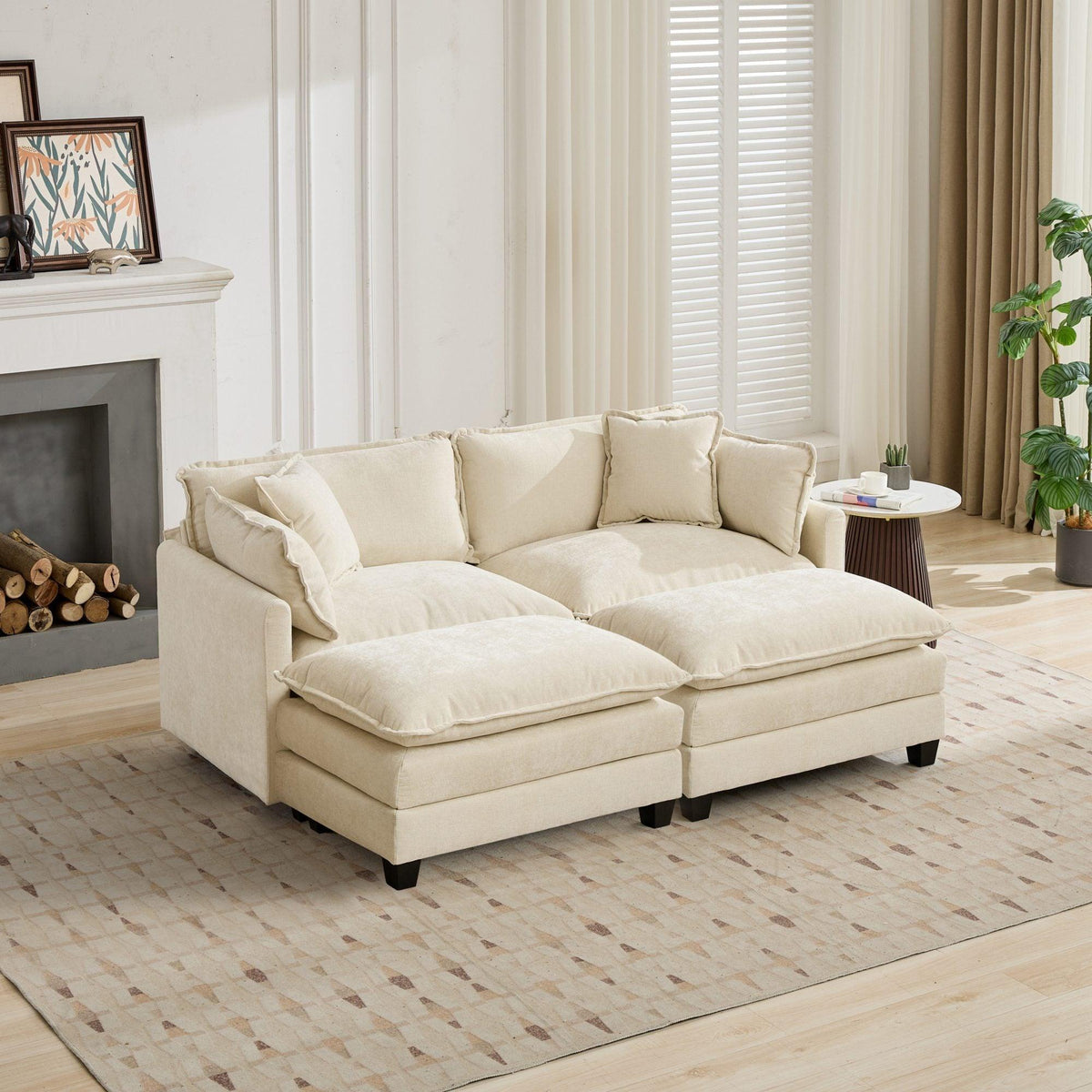 Cloud Sofa LoveSeat (Ottoman is not included) Modern Sectional Couch