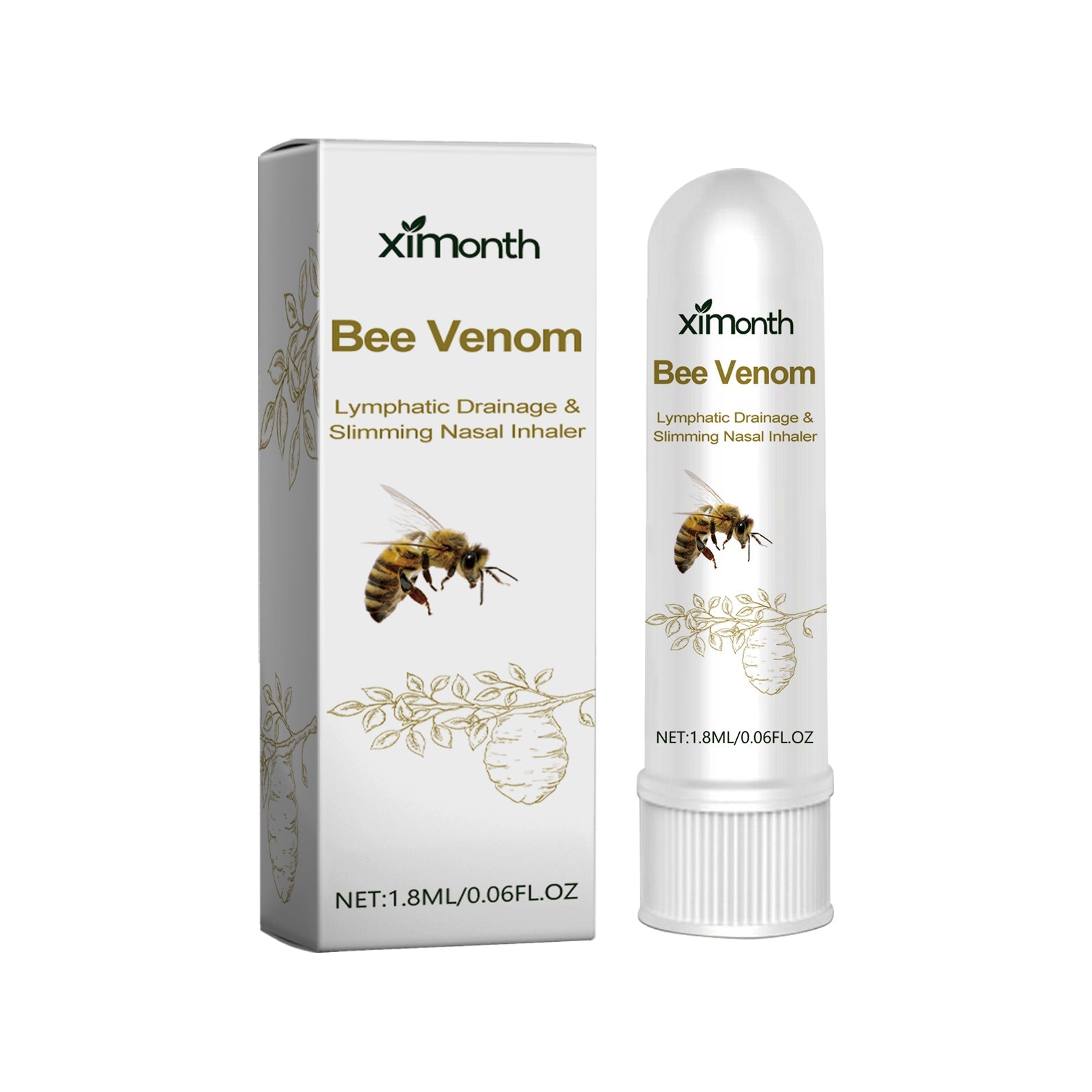Bee Venom Lymphatic Drainage & Slimming Nasal Inhaler, Firming Body Skin Light Belly Lift Body Shaping Bar