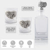 Arthur Court Elephant Head Decanter Set with Pair of Glasses