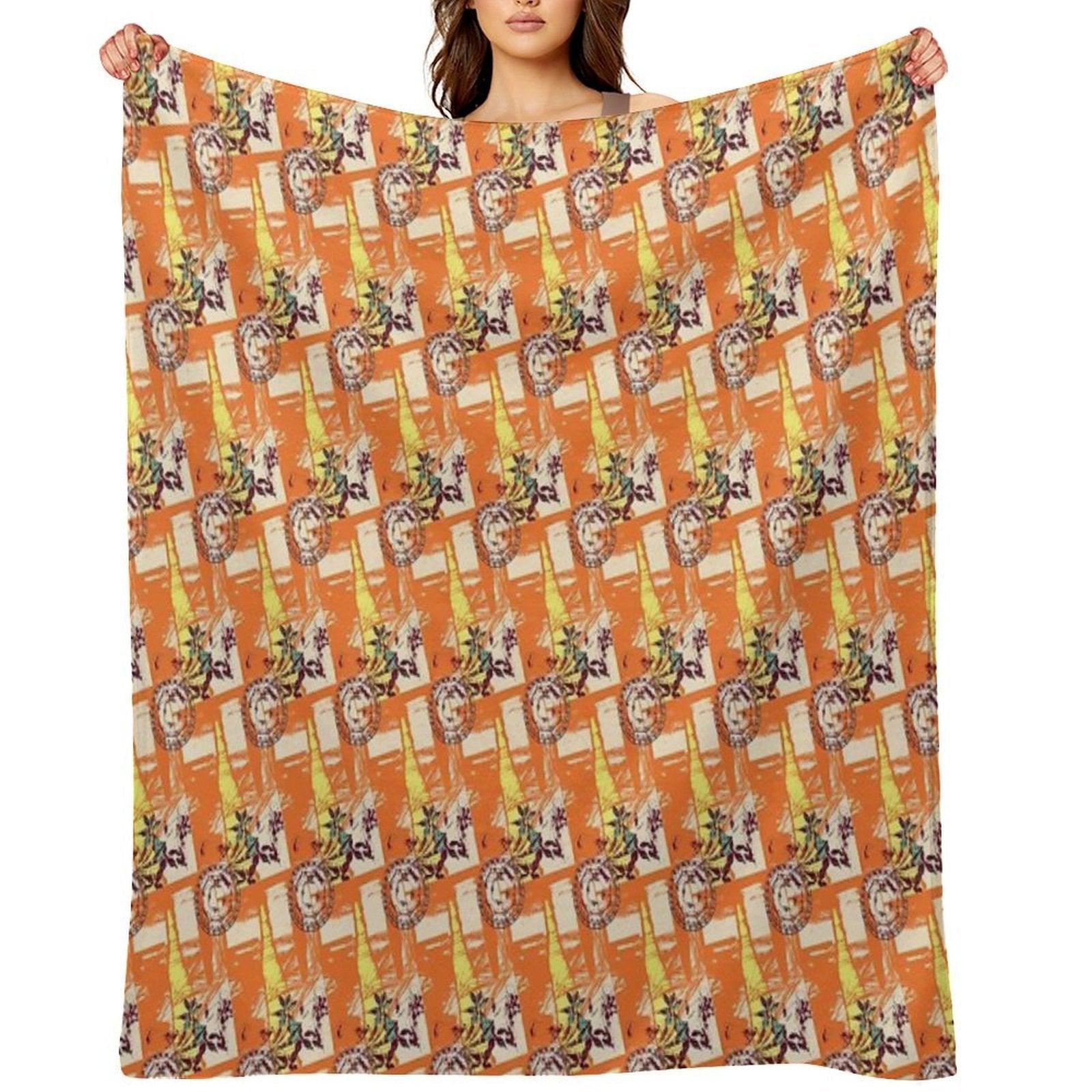 Abstract Flower Pattern Throw Blanket